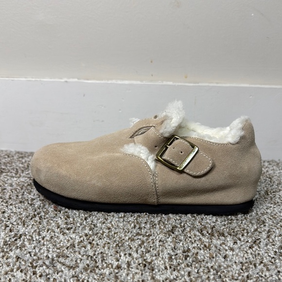 Christine Shell Shoes - CHRISTINE SHELL Women's Shearling Suede Shoes Size 36